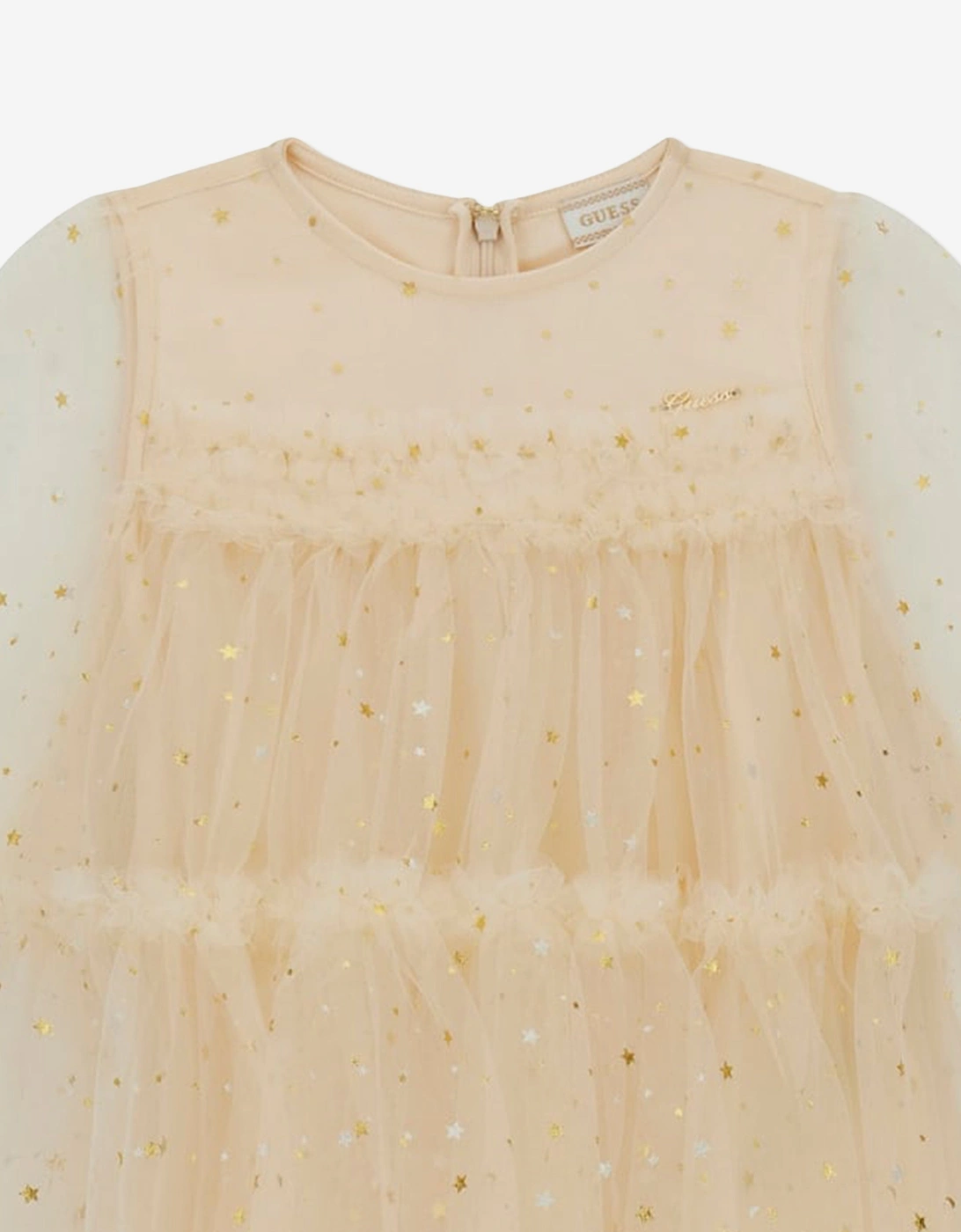 Girls Tulle Star Dress in Ivory