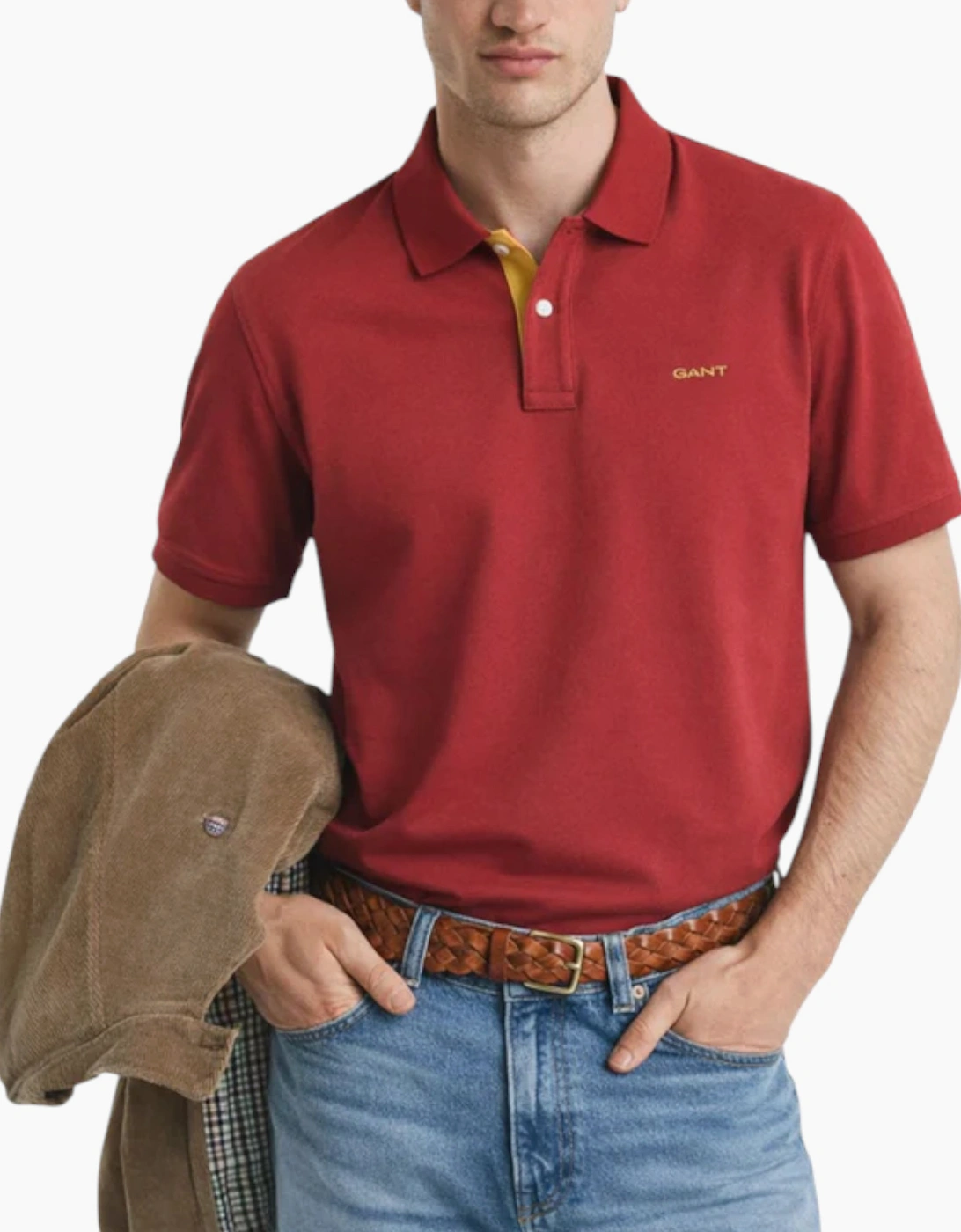 Gant Men's Red Polo Shirt Short Sleeve Casual  36 S