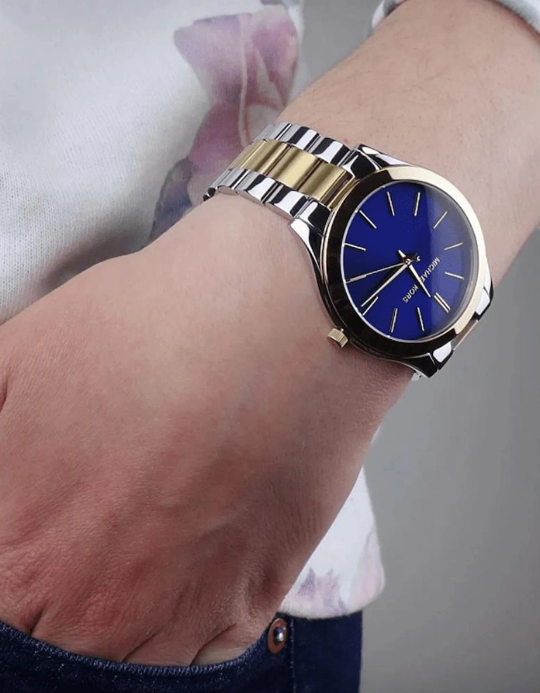 MK3479 Slim Runway Blue Dial Ladies Watch