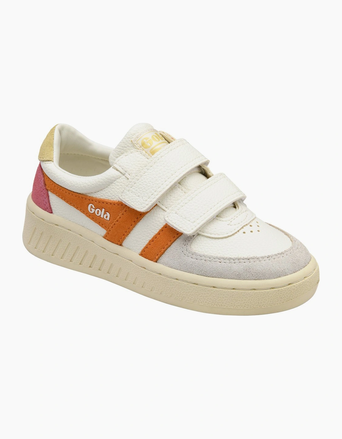 Gola Girls White  Grandslam Trident Strap Trainers - Size 10 Years/10 Kids