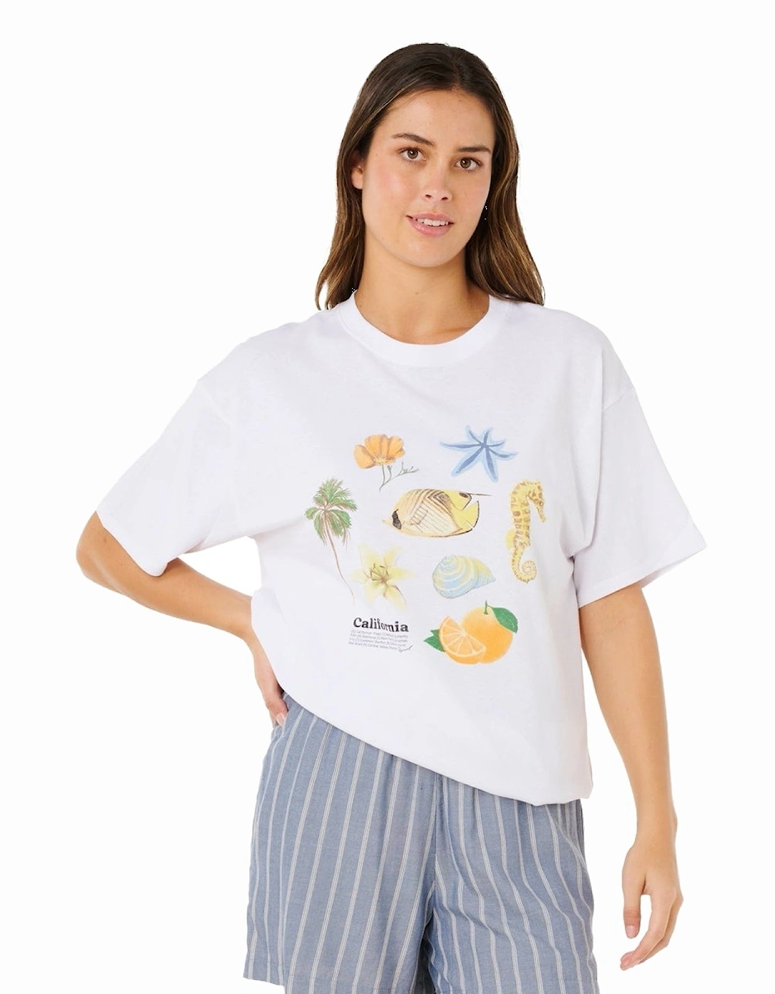 Rip Curl Womens Poolside Heritage Short Sleeve T-Shirt, 2 of 1