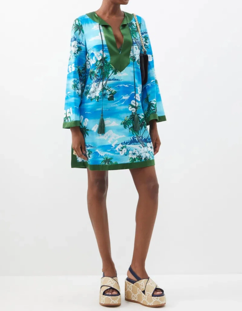 ANGELINA MONOGRAM CANVAS WEDGE SANDALS