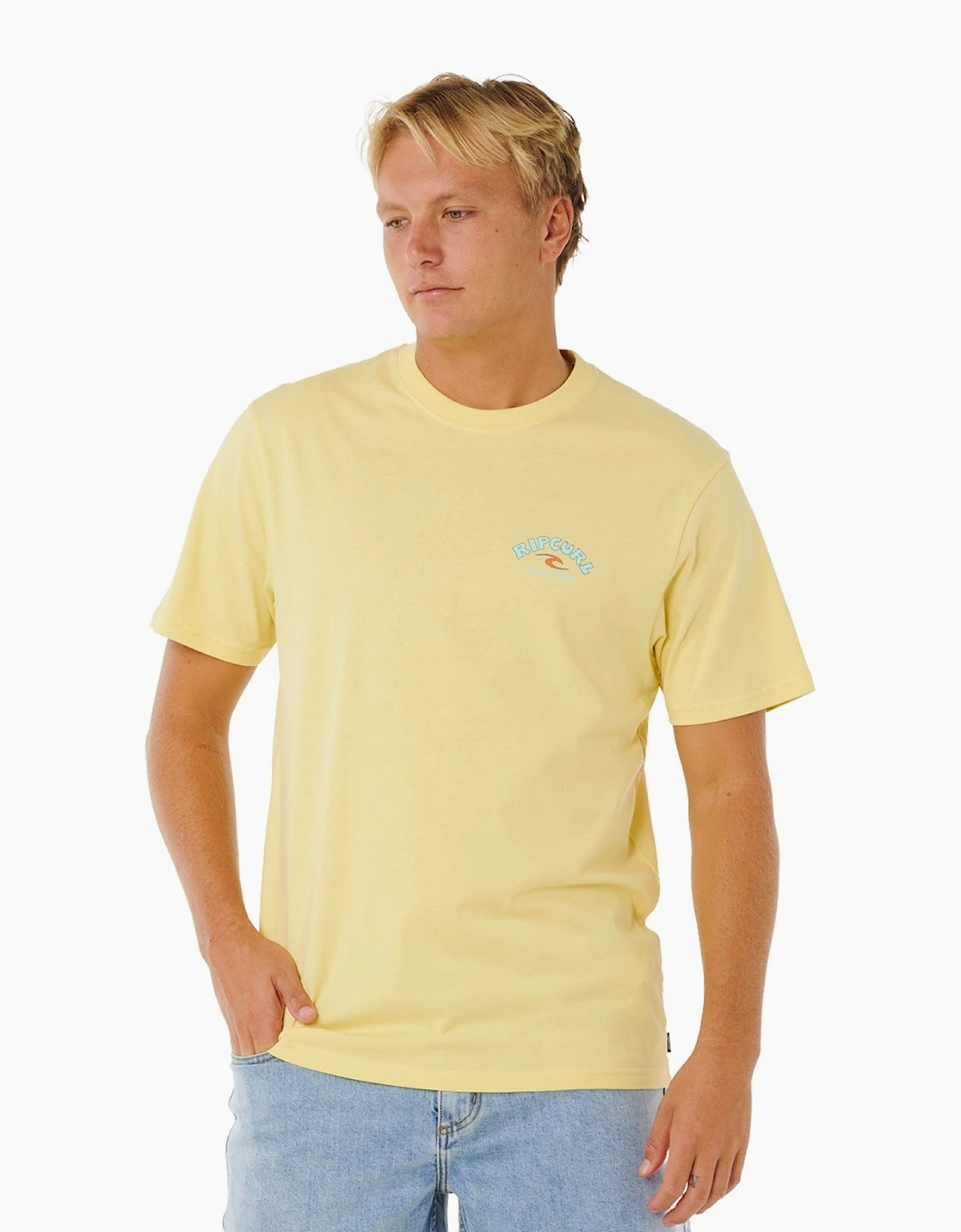 Ripcurl Ripcurl Men's Rip Curl Mens Shred Til Graphic Short Sleeve T-Shirt - Yellow