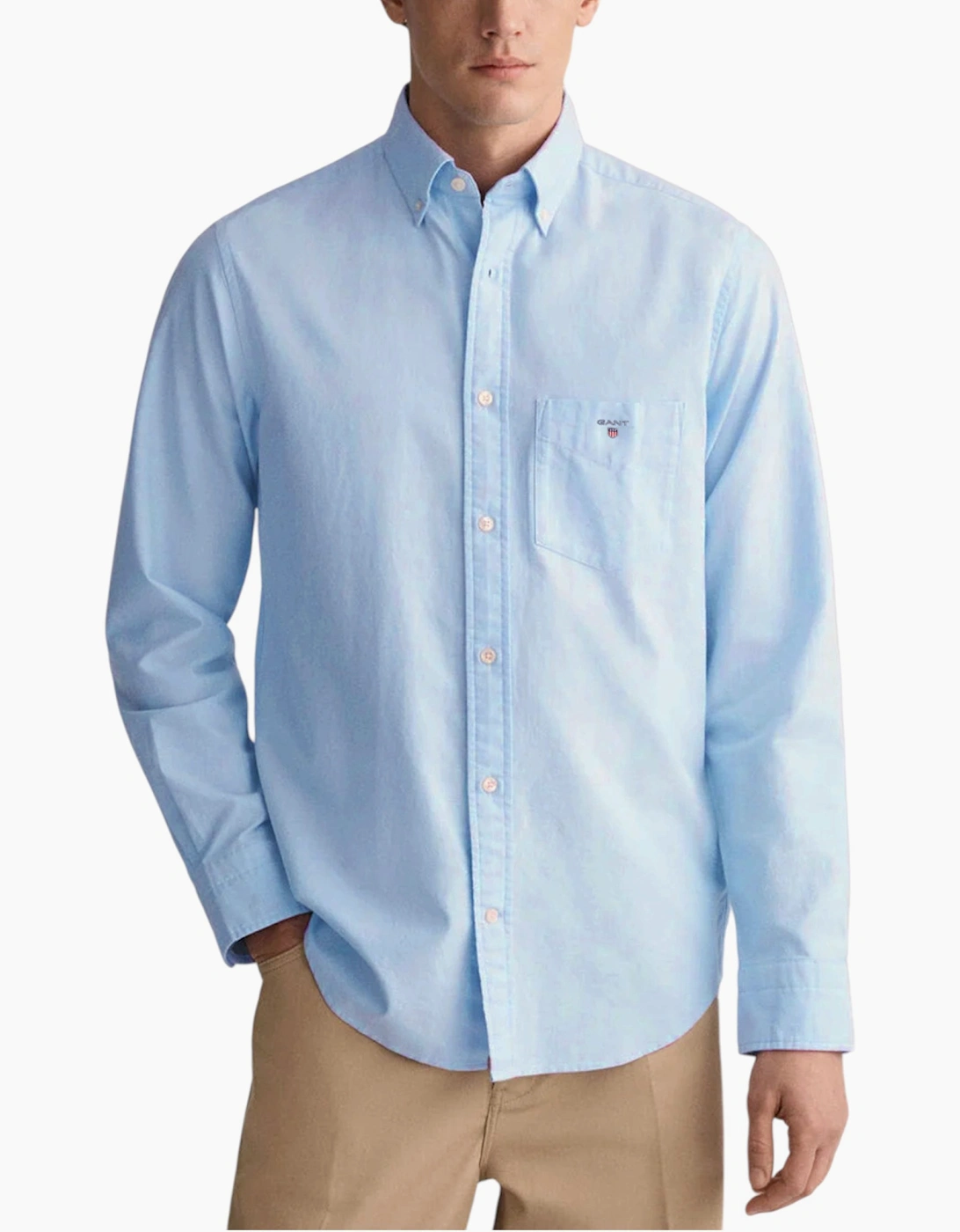 Gant Men's Blue Oxford Shirts Regular Fit  42/Regular Xl
