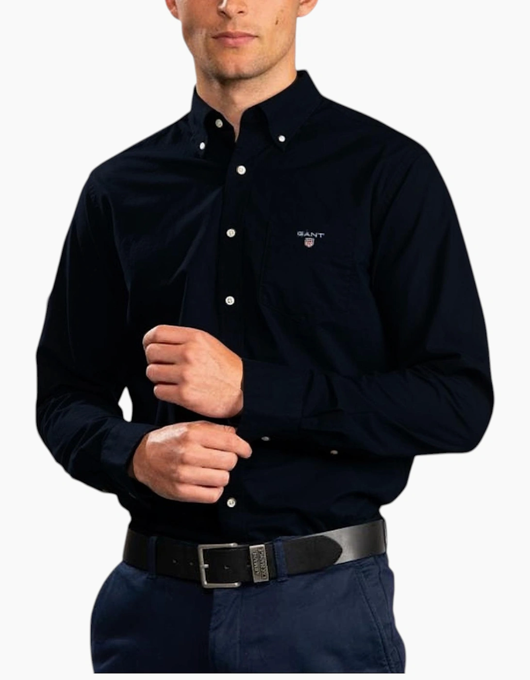 Gant Men's Black Oxford Shirts Regular Fit  44/Regular 2XL