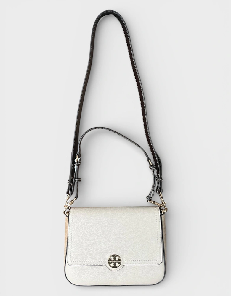 Felix Colour Block Flap Cream Shoulder Bag New Moon Beige