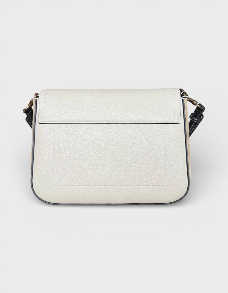 Felix Colour Block Flap Cream Shoulder Bag New Moon Beige