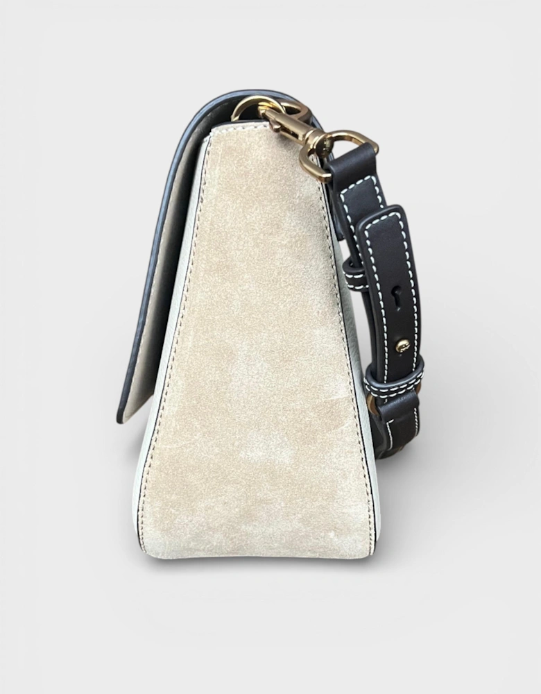 Felix Colour Block Flap Cream Shoulder Bag New Moon Beige