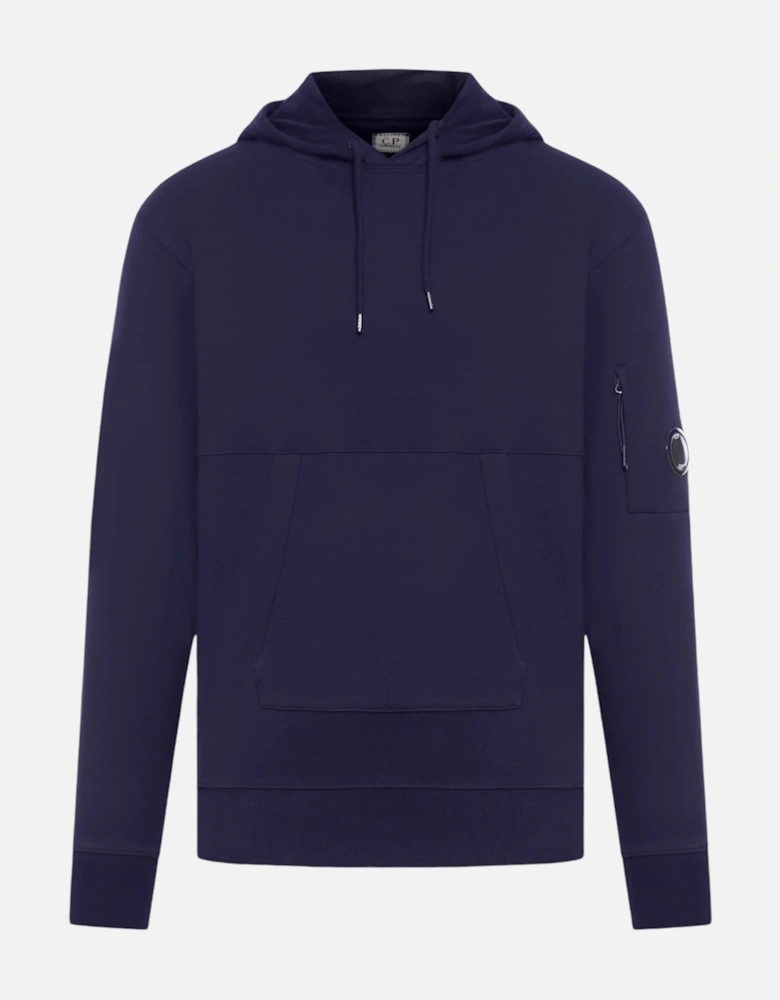 C.P. Company Diagonal Raised Fleece Navy Hoodie