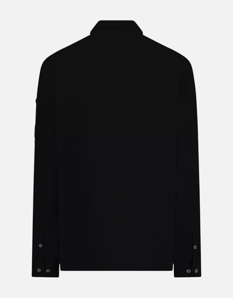C.P. Company Gabardine Zip-Up Black Overshirt