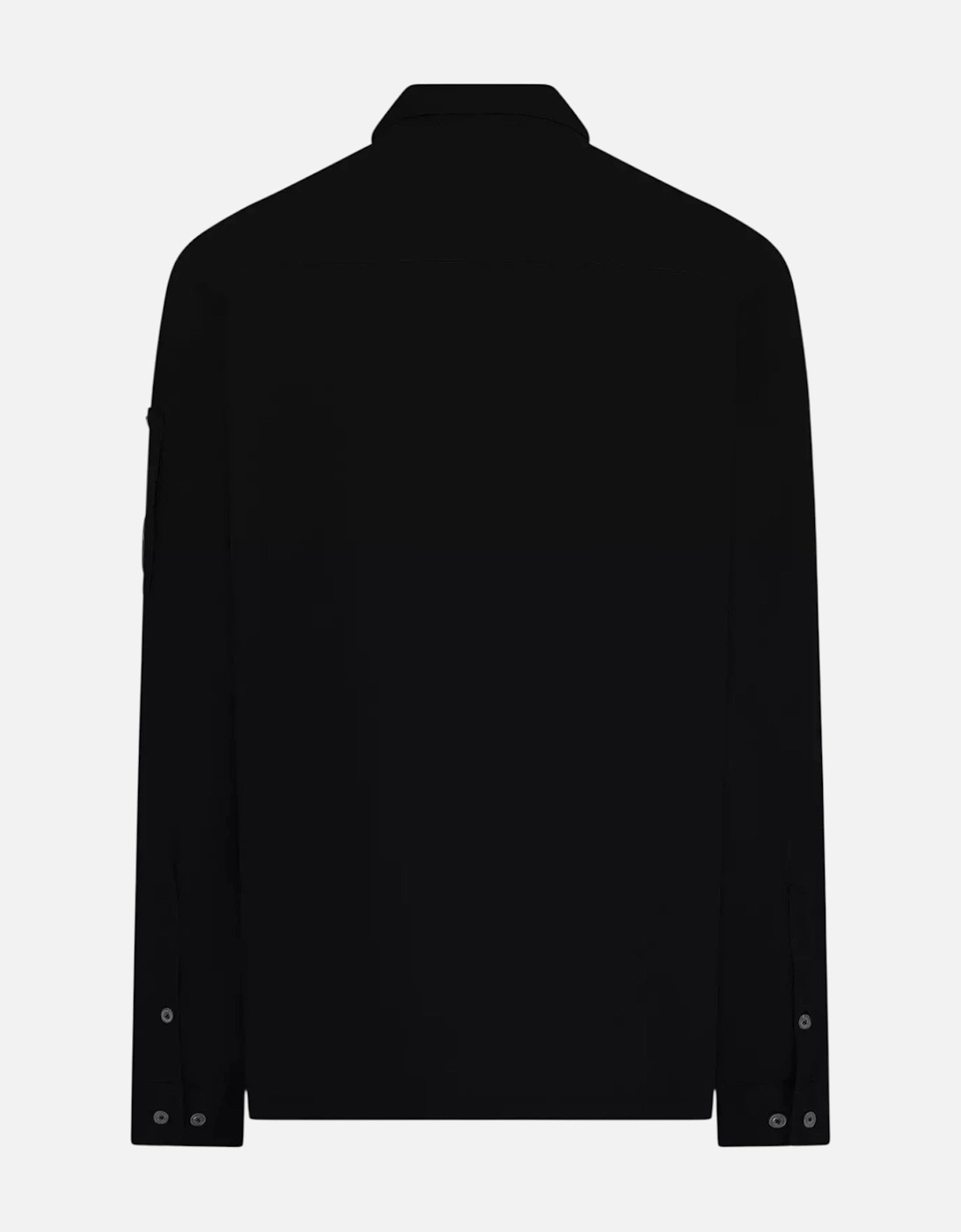 C.P. Company Gabardine Zip-Up Black Overshirt