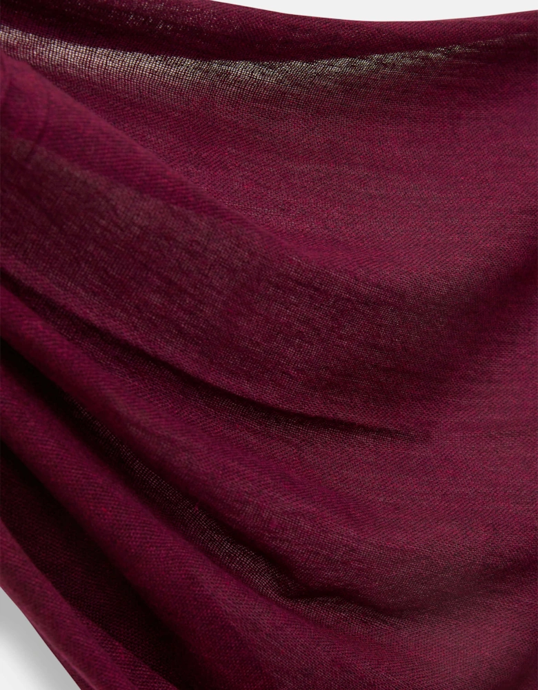 Burgundy 2-ply Cashmere Scarf