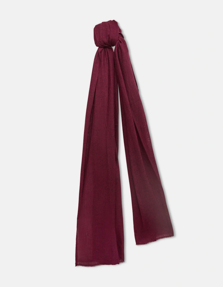 Burgundy 2-ply Cashmere Scarf