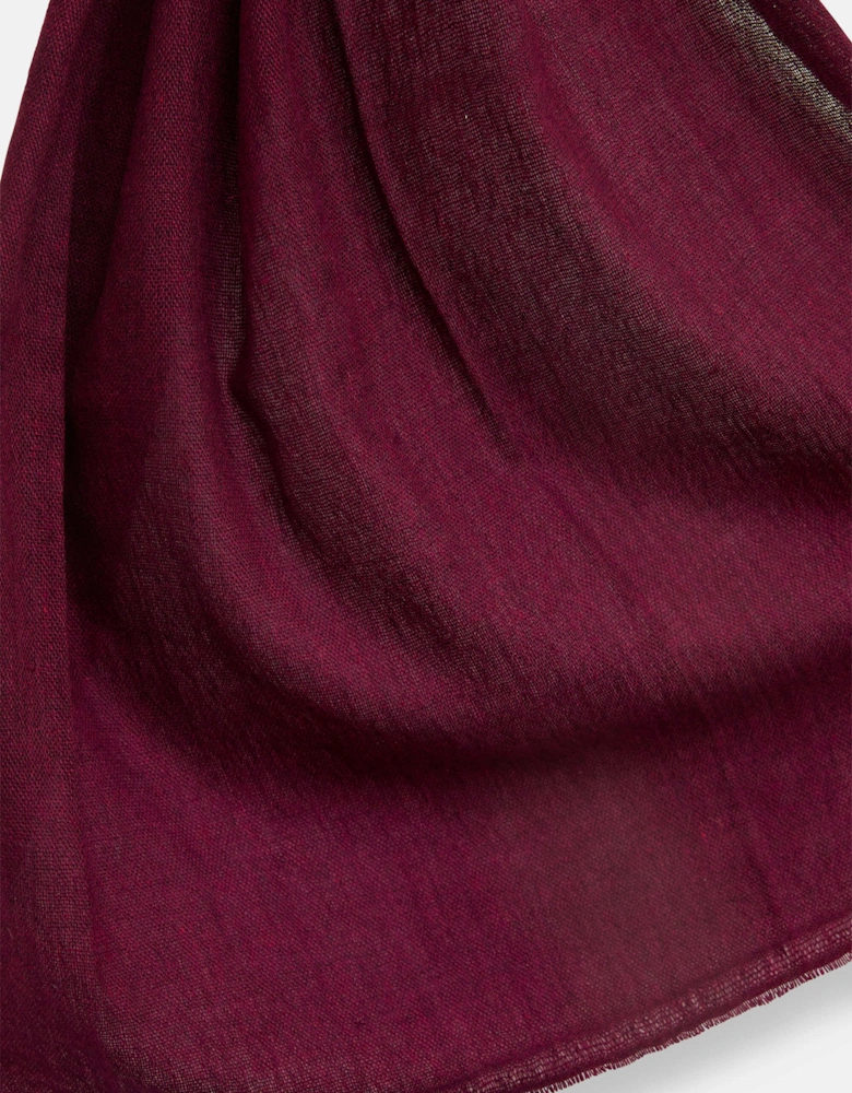 Burgundy 2-ply Cashmere Scarf
