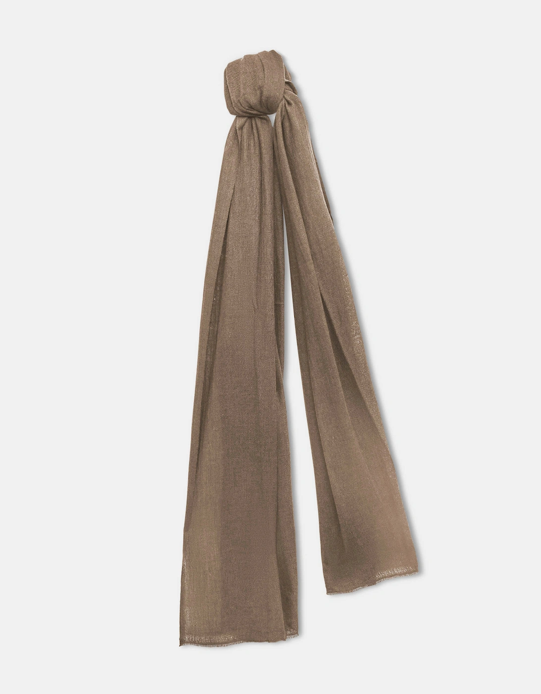 Taupe 2-ply Cashmere Scarf, 6 of 5