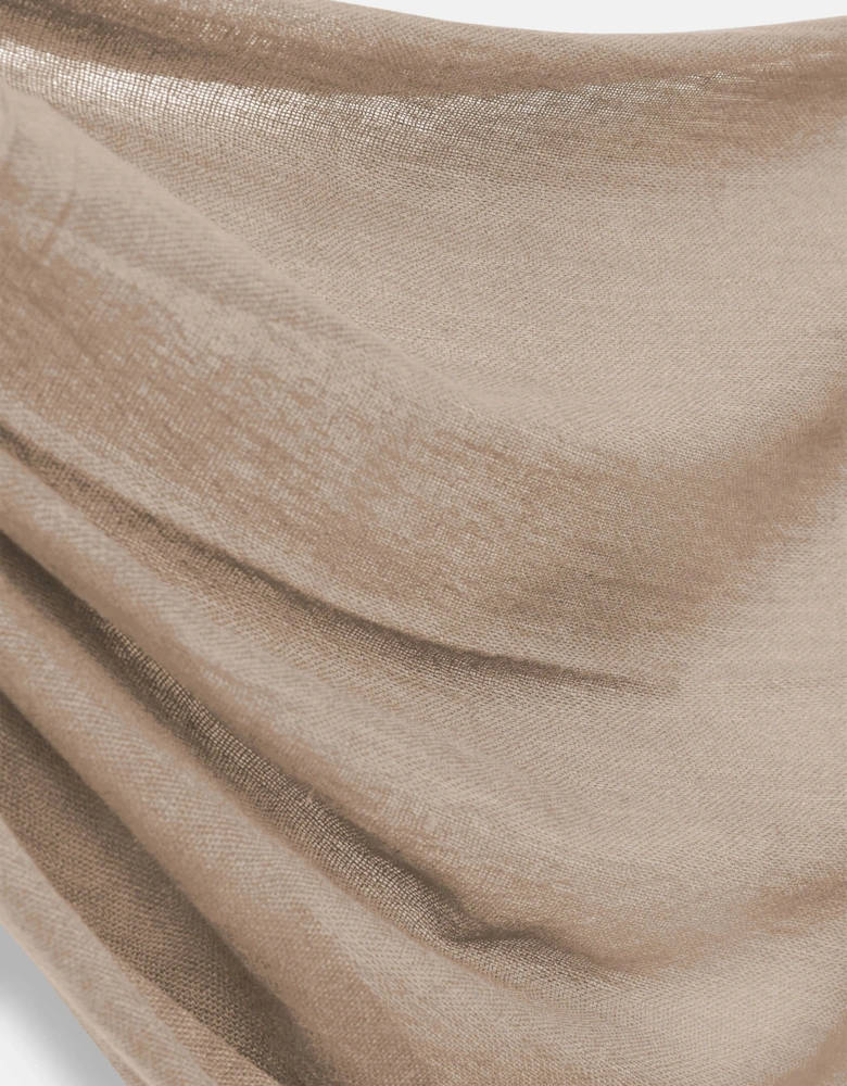 Taupe 2-ply Cashmere Scarf