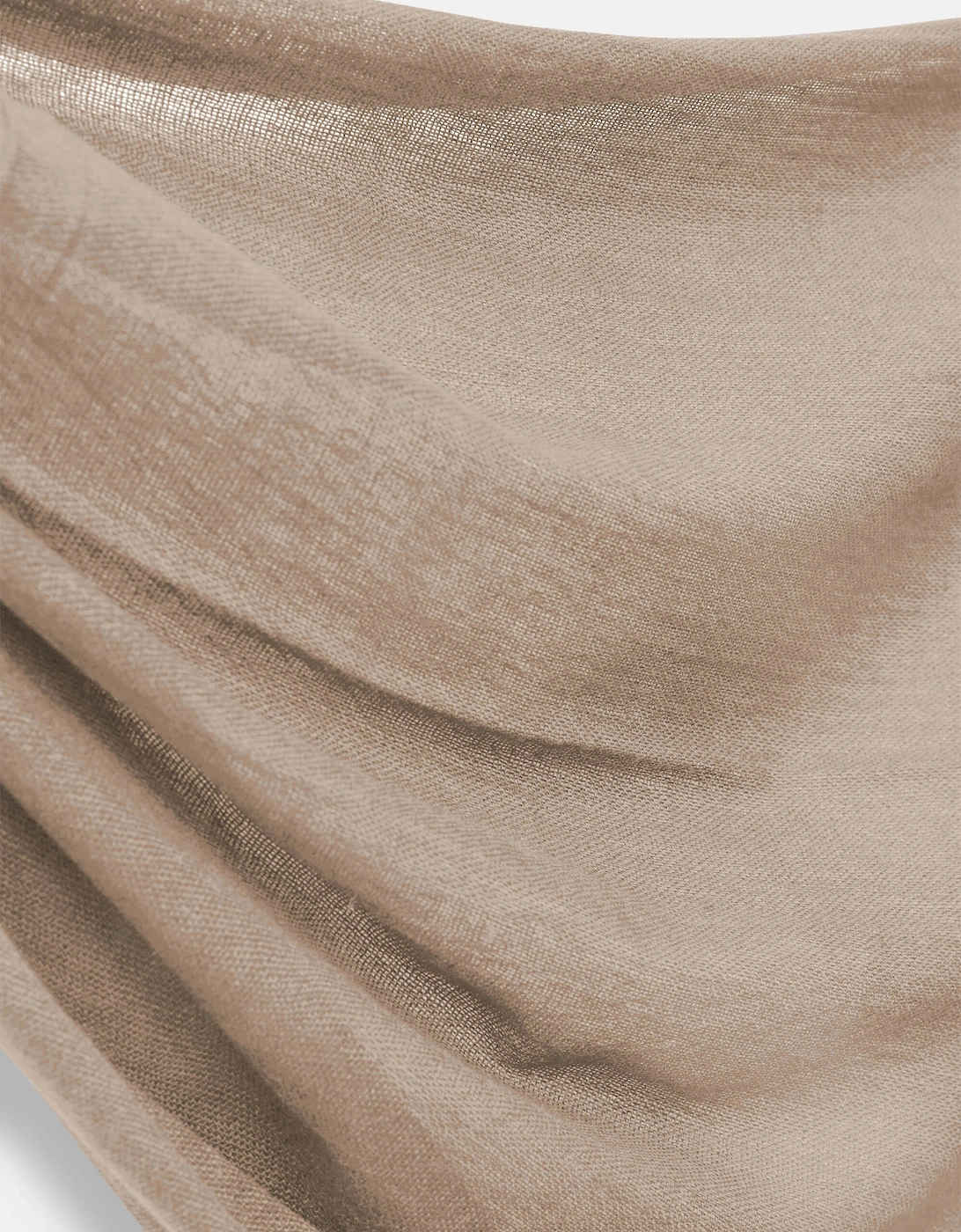 Taupe 2-ply Cashmere Scarf