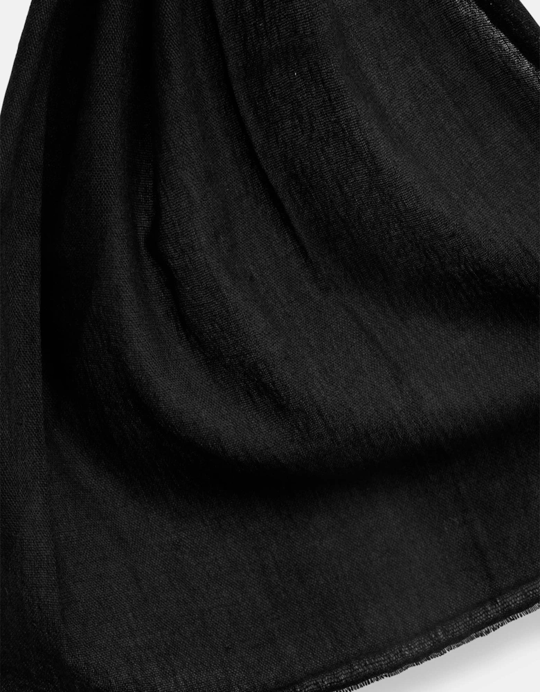 Black 2-ply Cashmere Scarf