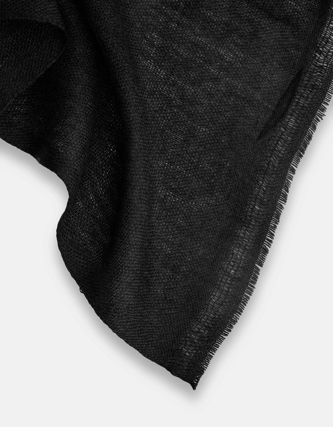 Black 2-ply Cashmere Scarf