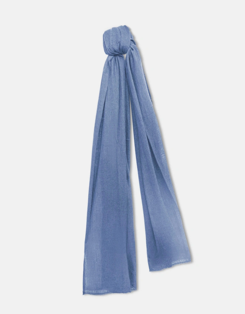 Pale Blue 2-ply Cashmere Scarf