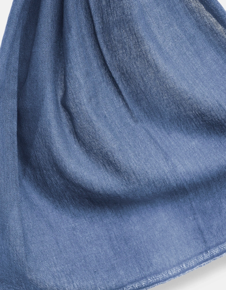 Pale Blue 2-ply Cashmere Scarf