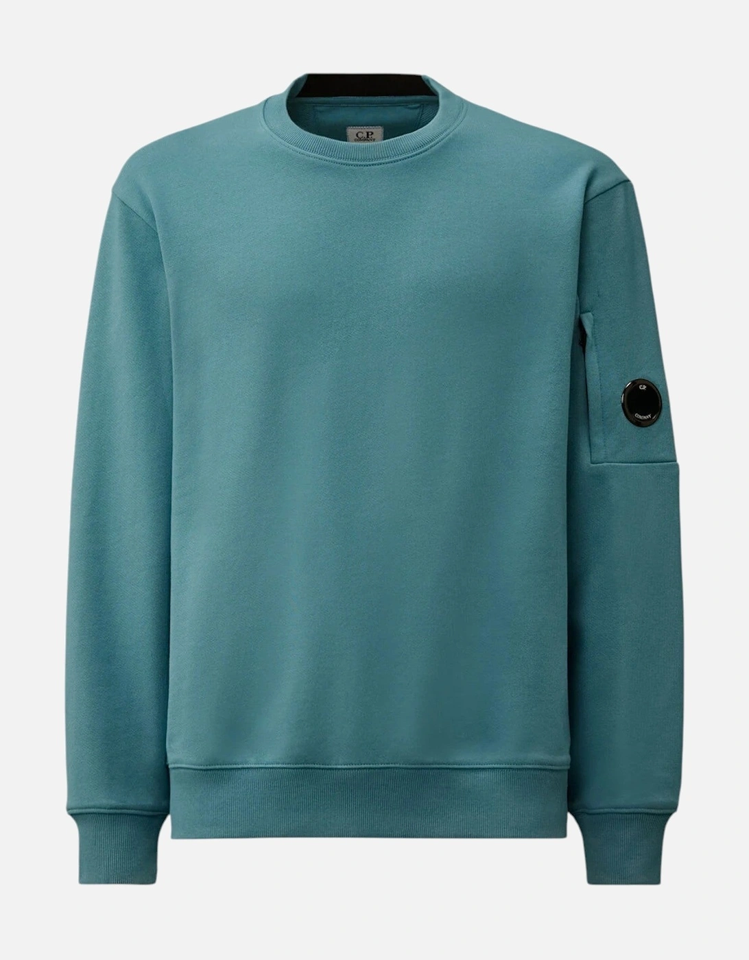 C.P. Company Diagonal Raised Fleece Crewneck Aegean Blue Sweatshirt, 3 of 2