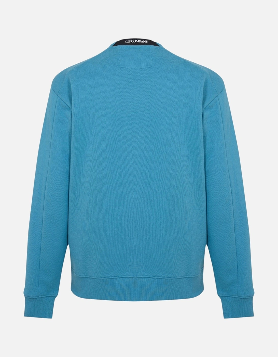 C.P. Company Diagonal Raised Fleece Crewneck Aegean Blue Sweatshirt