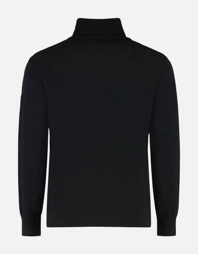 C.P. Company Merino Wool Turtleneck Black Sweatshirt