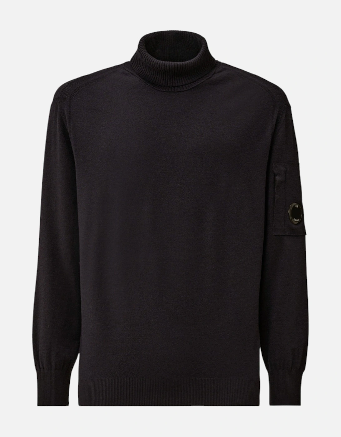 C.P. Company Merino Wool Turtleneck Navy Sweatshirt, 2 of 1