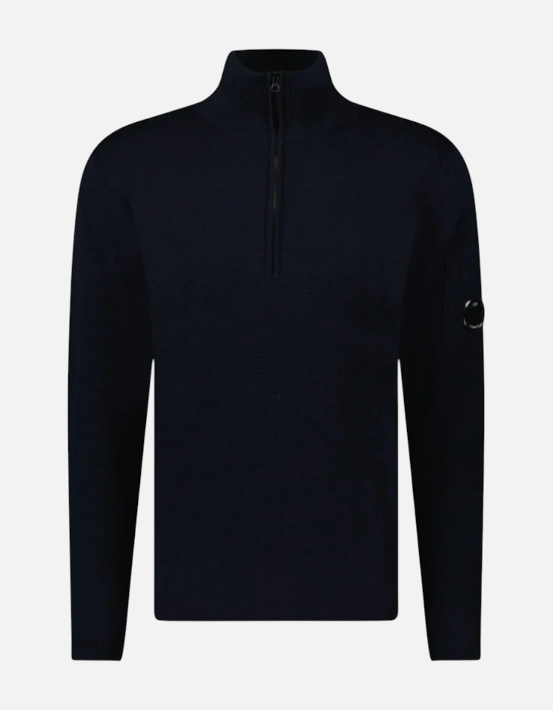 C.P. Company Merino Wool Navy 1/4 Zip Knitwear Sweatshirt, 3 of 2