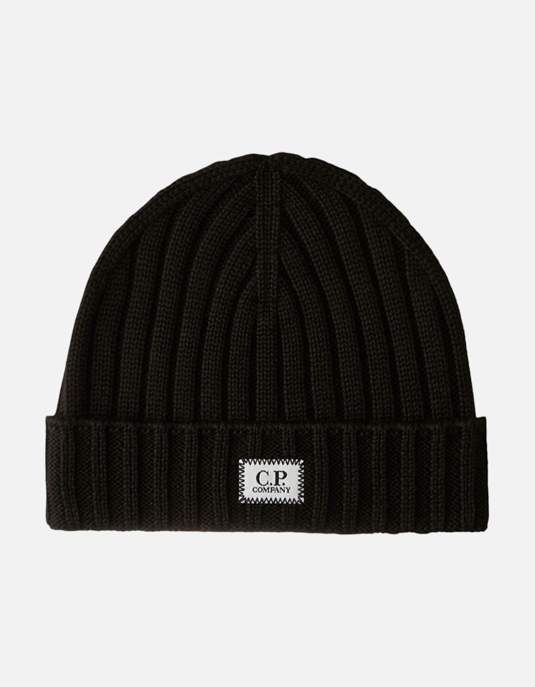 C.P. Company Merino Wool Logo Black Beanie, 3 of 2