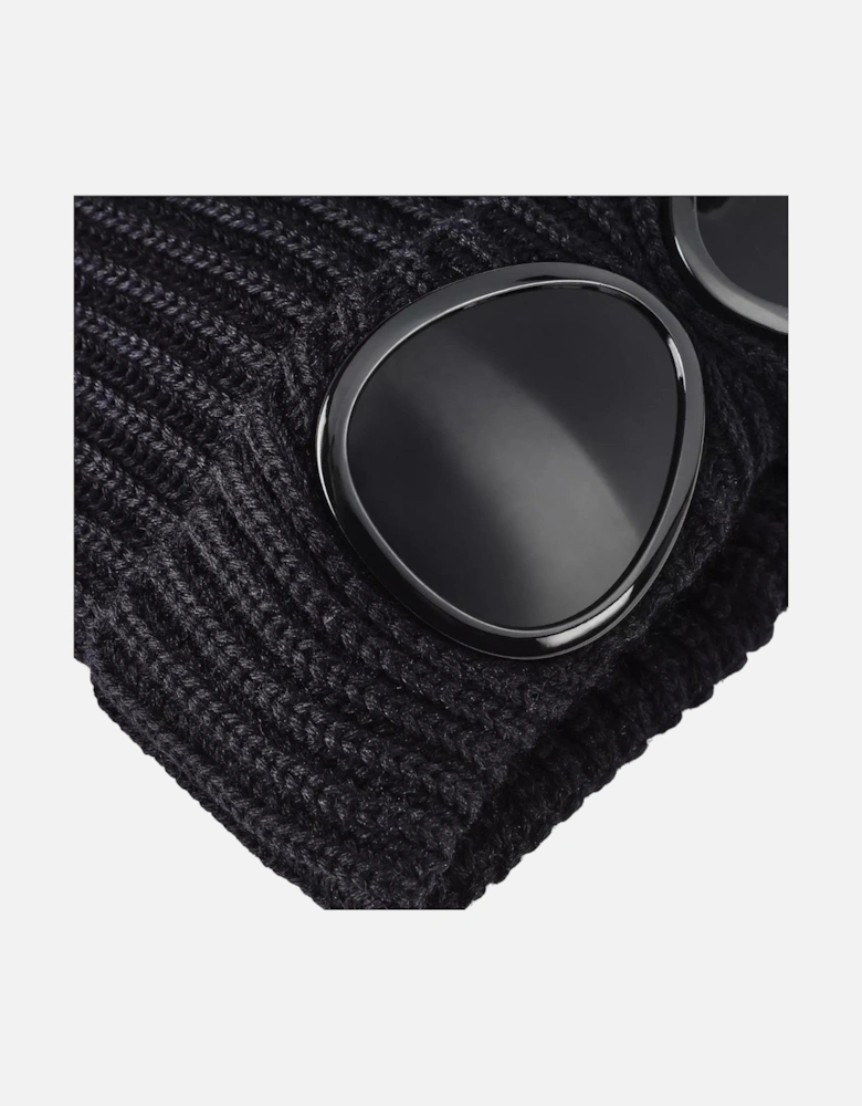 C.P. Company Merino Wool Goggle Black Beanie