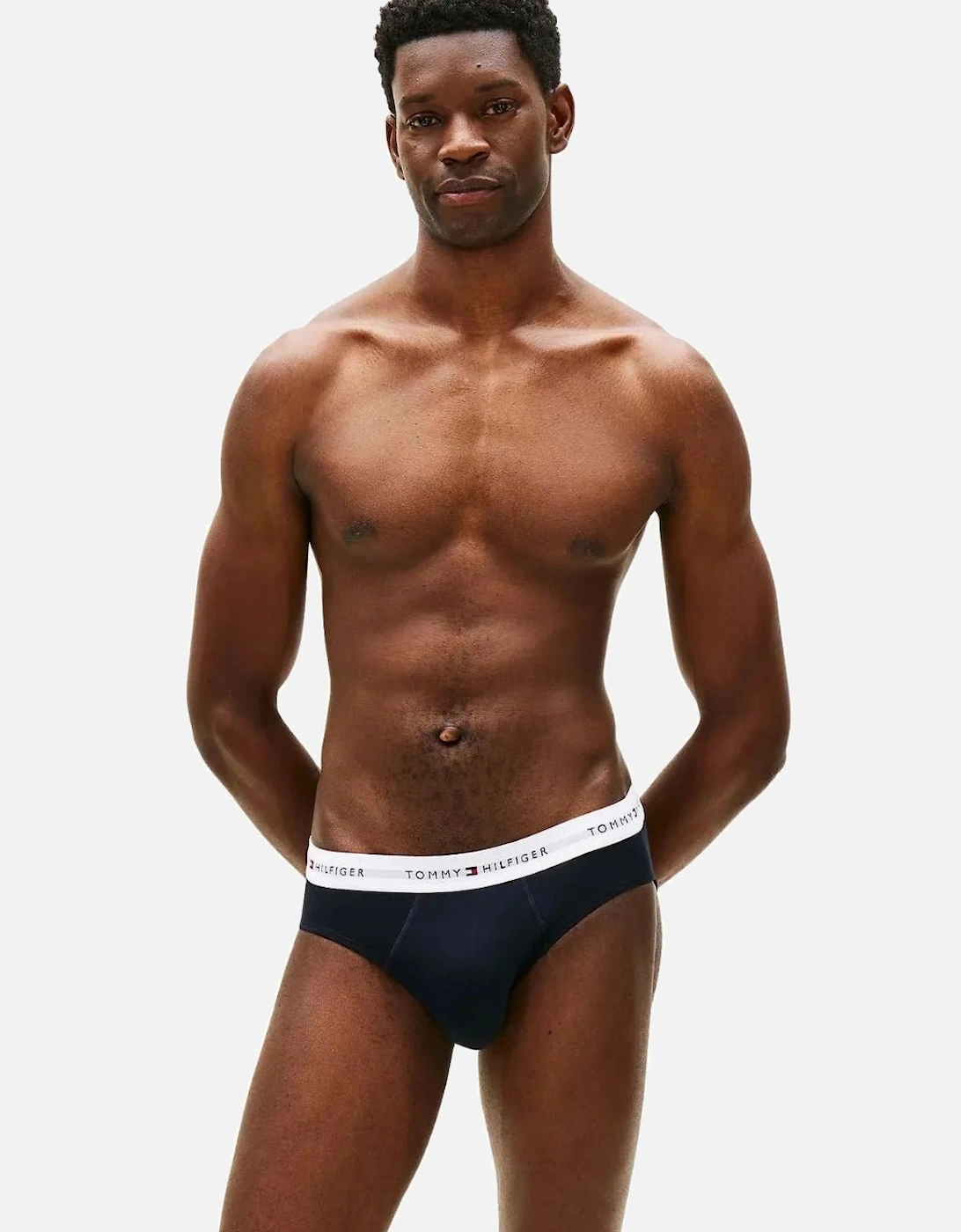 3-Pack Signature Cotton Briefs, Red/White/Navy