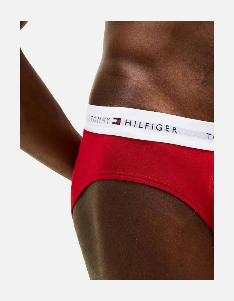 3-Pack Signature Cotton Briefs, Red/White/Navy