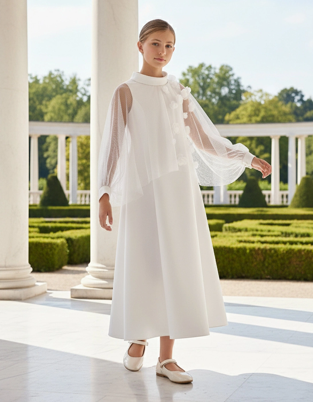 Girls Occasion Dress in Ivory