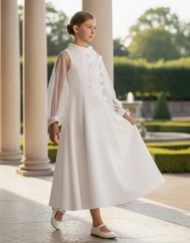 Girls Occasion Dress in Ivory