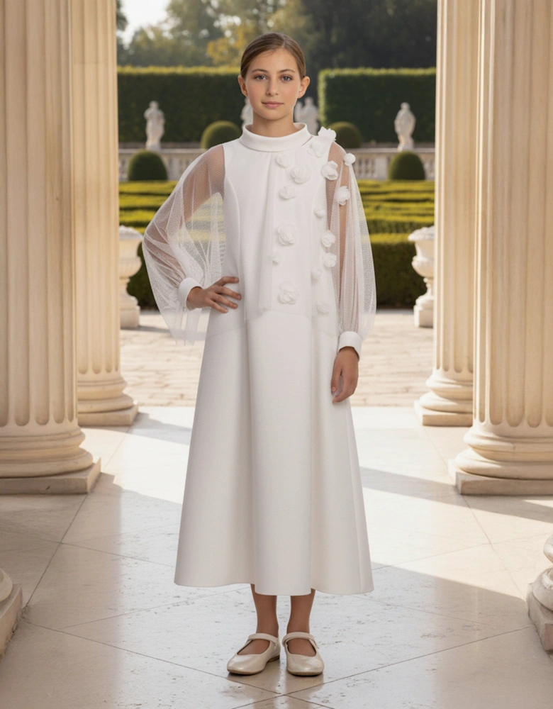 Girls Occasion Dress in Ivory