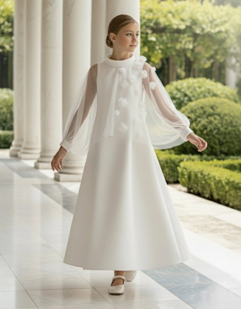 Girls Occasion Dress in Ivory