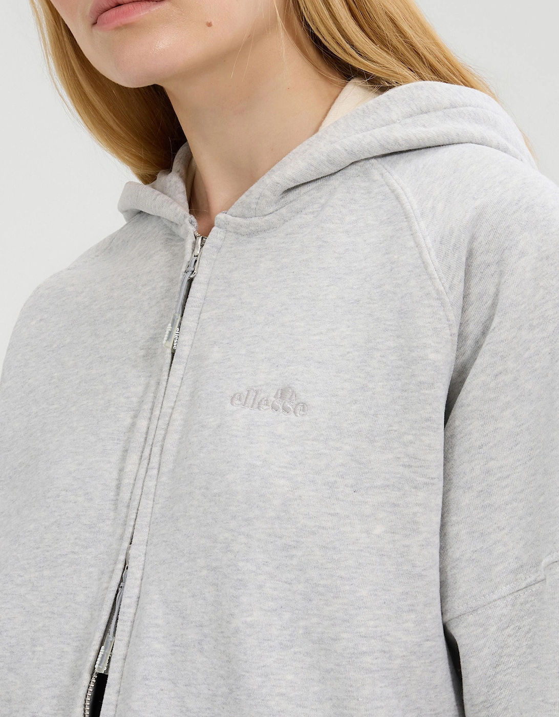 Pianella FZ Hoodie - Light Grey Marl