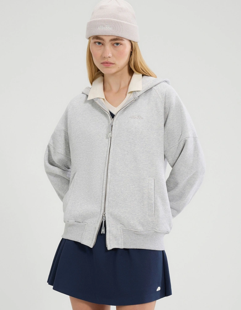 Pianella FZ Hoodie - Light Grey Marl