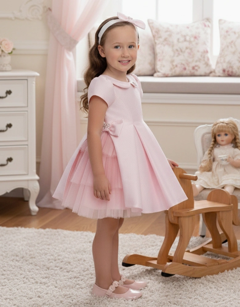 Baby Girls Occasion Dress with Headband in Pink