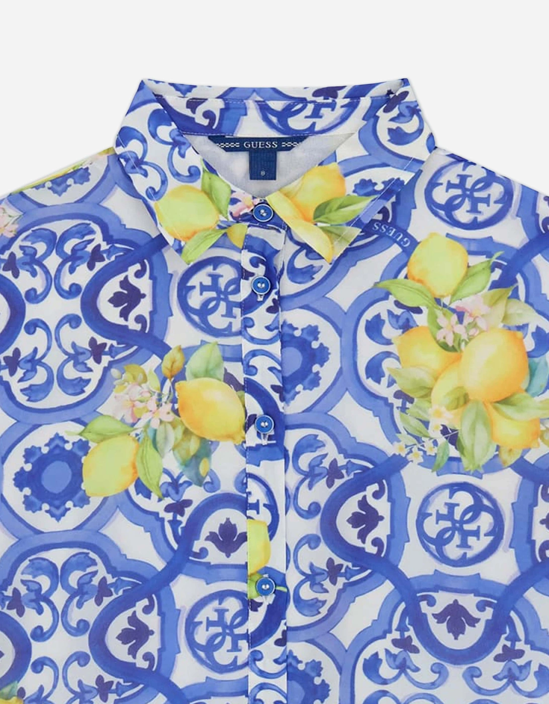 Girls Amalfi Coast Chiffon Blouse in Blue