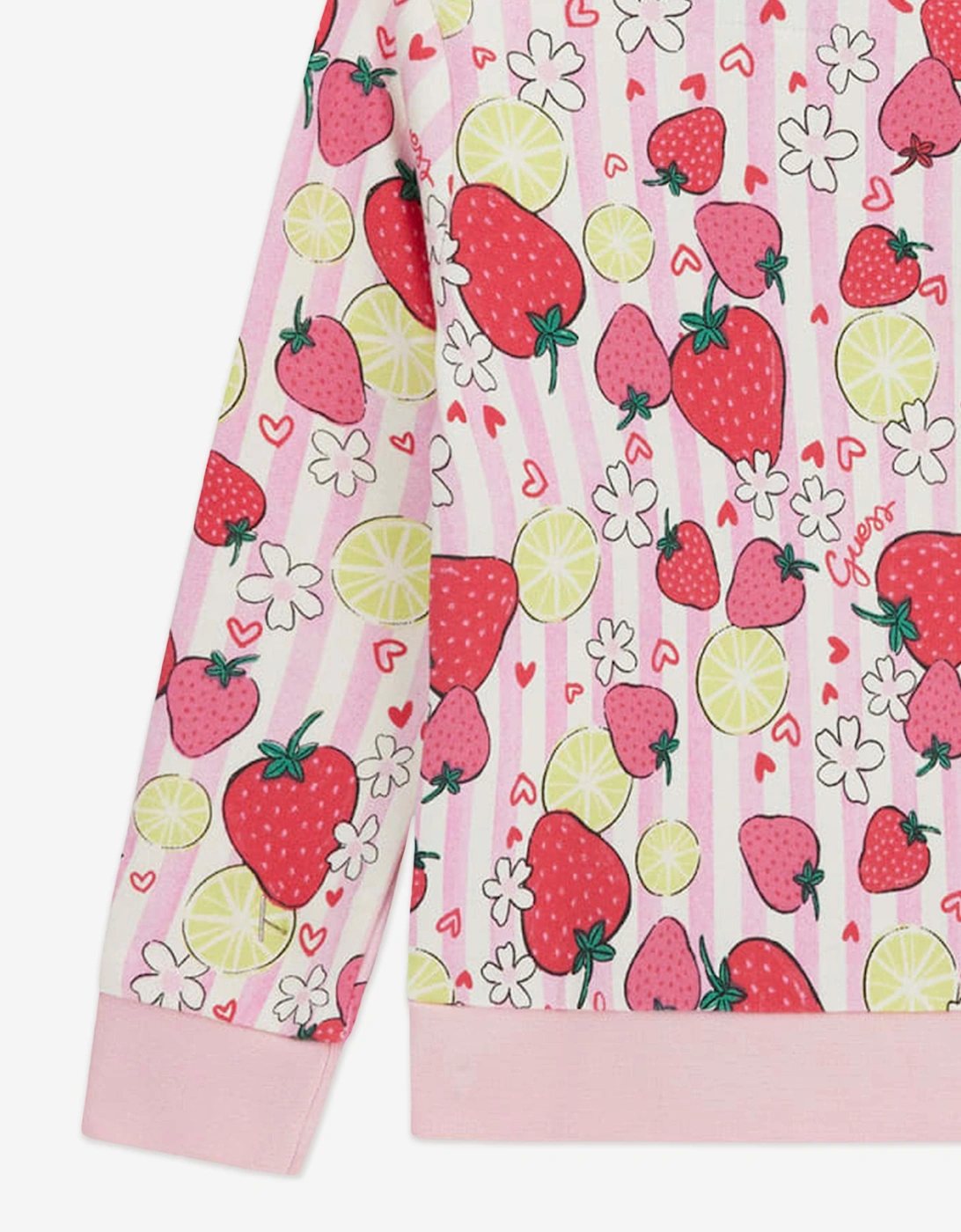 Girls Strawberry Logo Sweatshirt in Pink