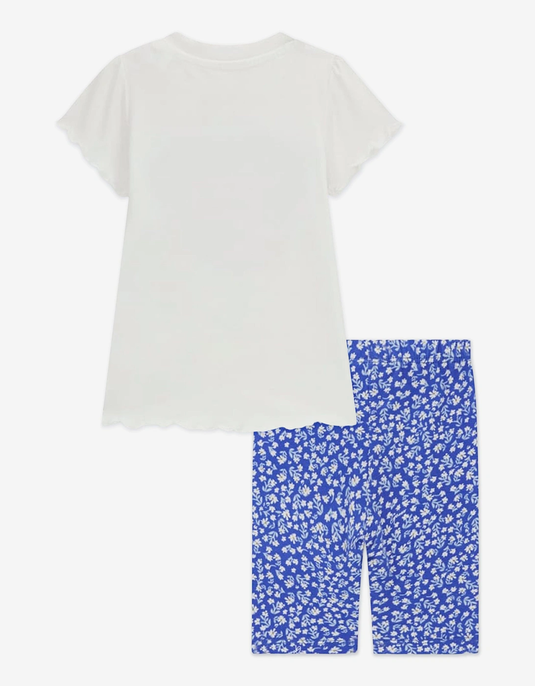 Baby Girls T-Shirt and Capri Leggings Set in Blue