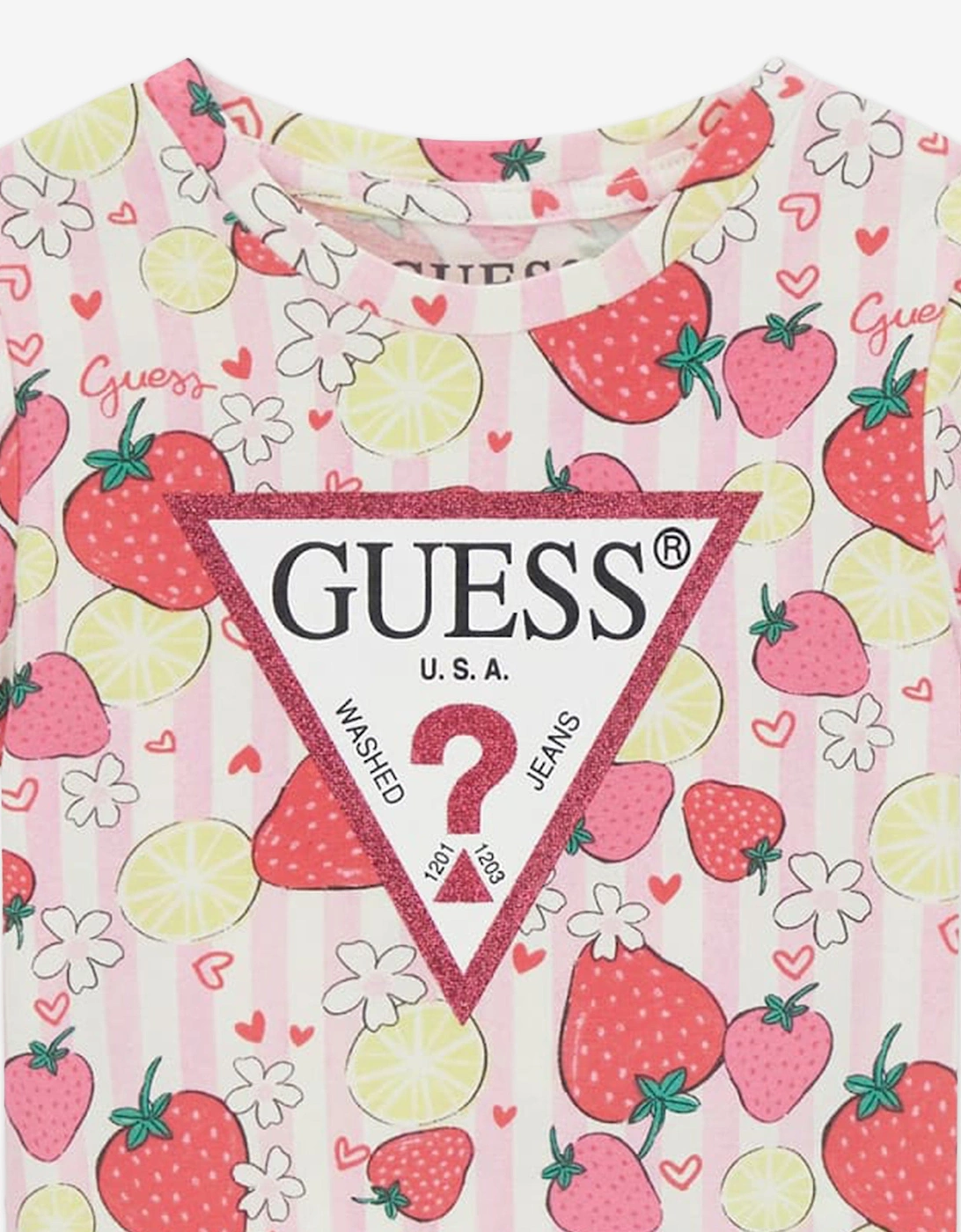 Girls Strawberry Logo T-Shirt in Pink