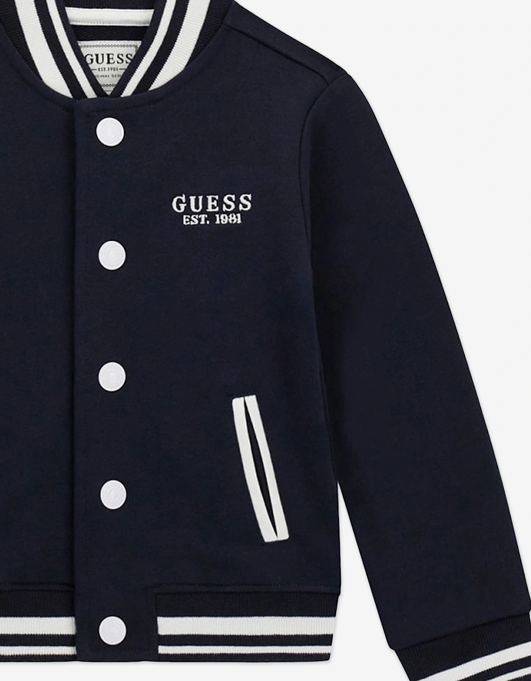 Boys Fleece Bomber Jacket in Navy
