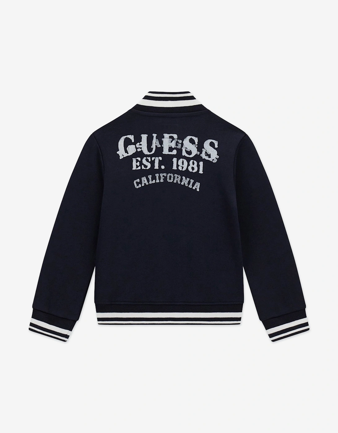 Boys Fleece Bomber Jacket in Navy