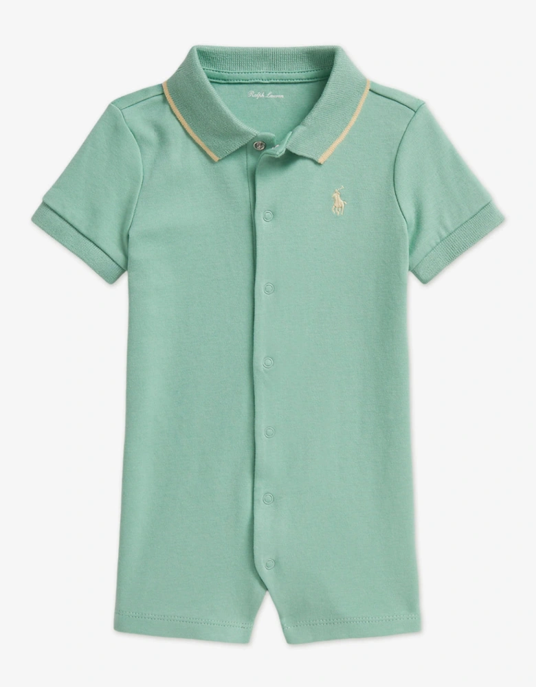 BABY BOY MINT GREEN SHORTALL 90772500