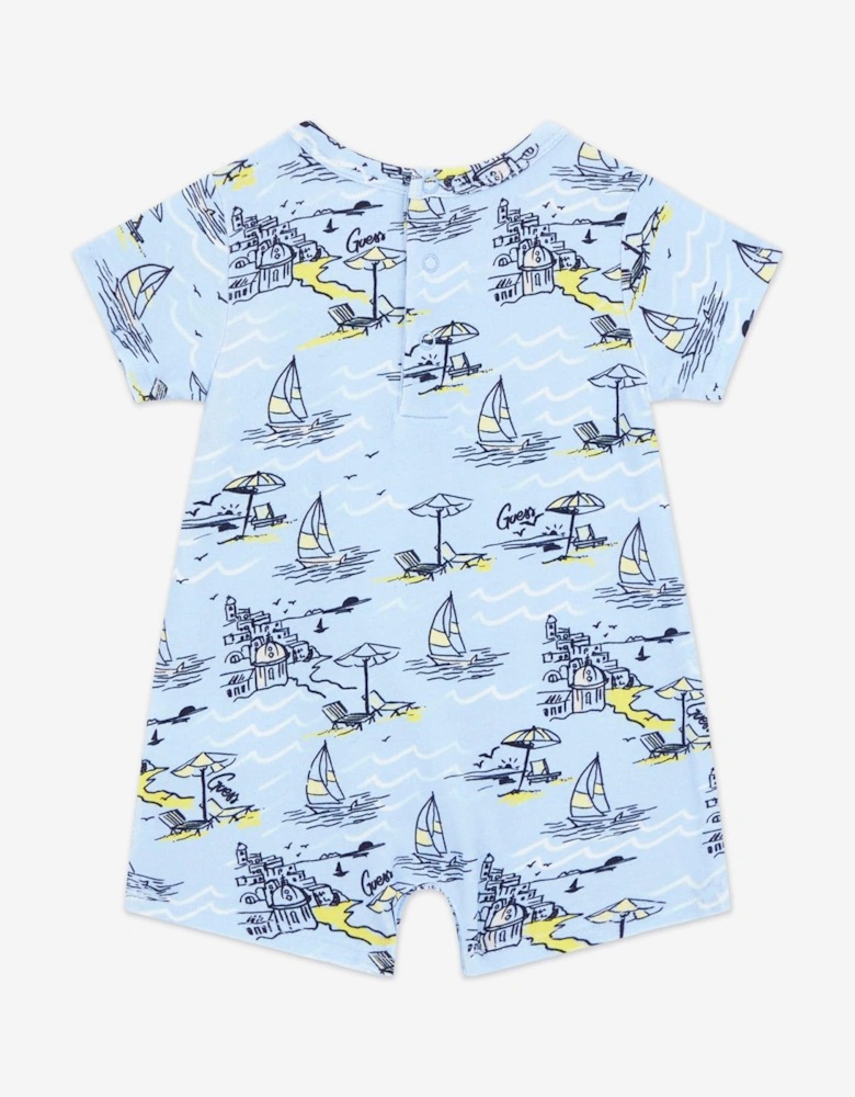 Baby Boys Sea City Romper in Blue
