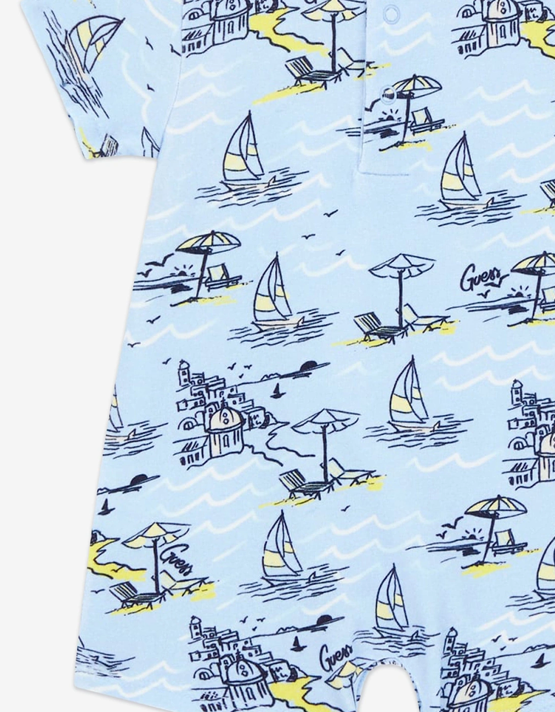 Baby Boys Sea City Romper in Blue